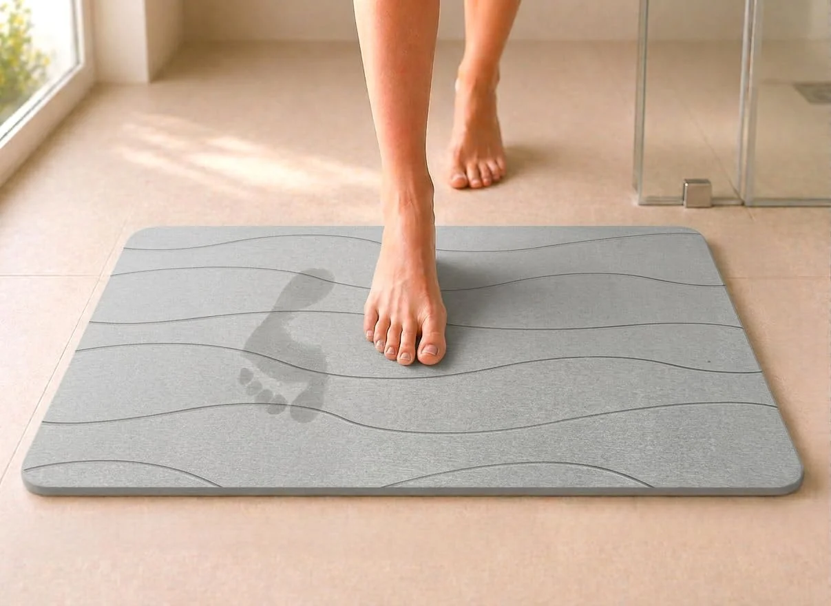 edihome Alfombra Diatomita Baño 40x60cm con Lija